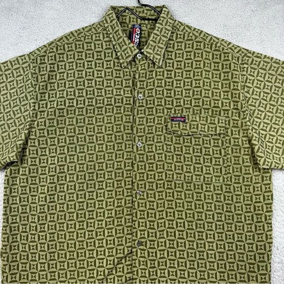 Willie Esco Shirt Mens‎ 2XL Green Long Sleeve Button Front Casually Hawaiian - Picture 3 of 12